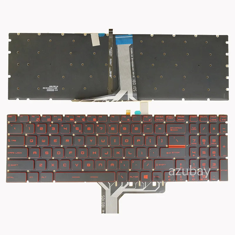 Red Backlit Keyboard for MSI Alpha 15 17 – Multi-Language Layout