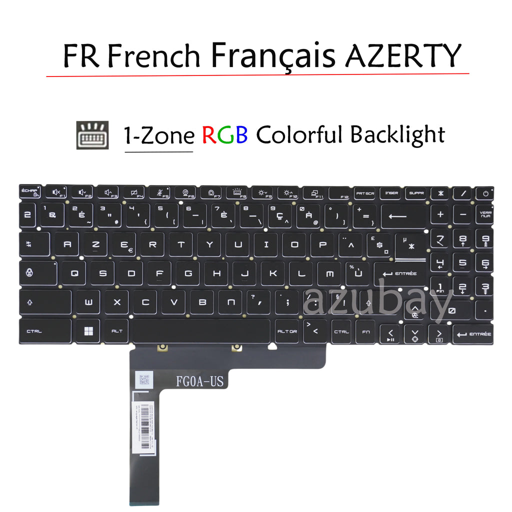 RGB Backlit Keyboard for MSI Pulse GL76 GL66 – Multi-Layout