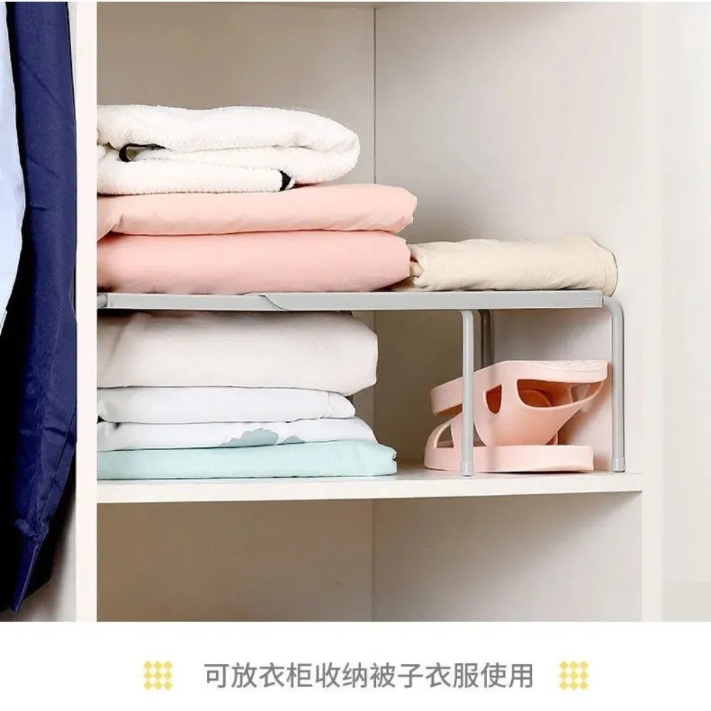 ABS Expandable Stackable Shelf – Kitchen & Bathroom Rack