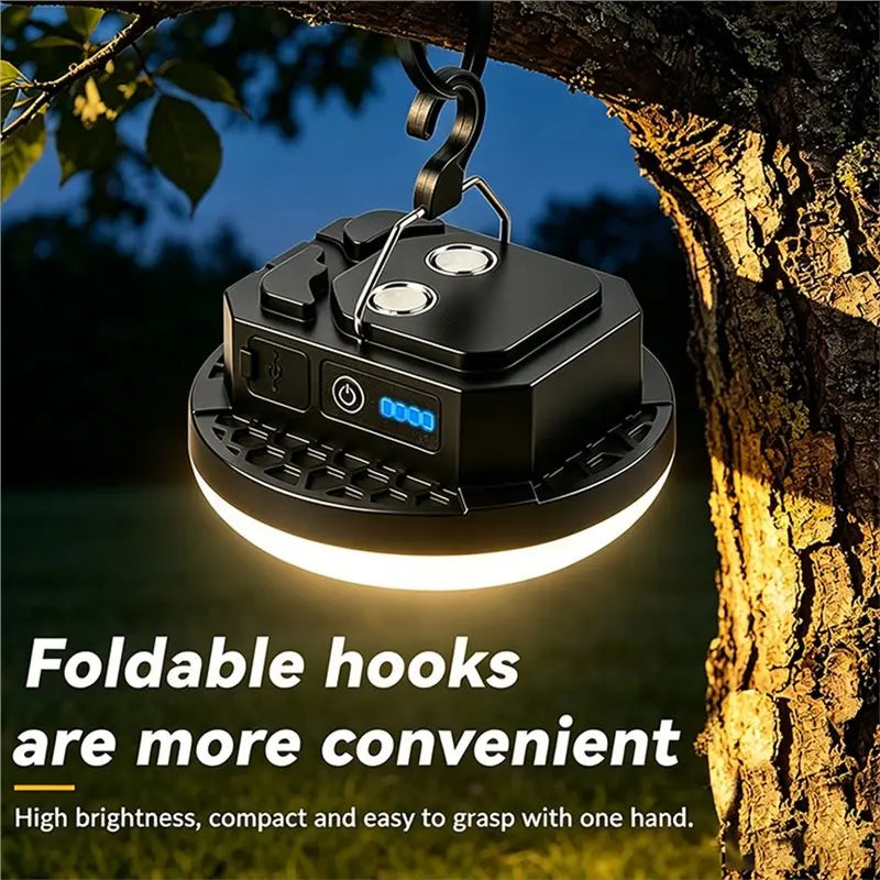 Rechargeable Camping Lantern – 4000mAh Magnetic USB-C Light