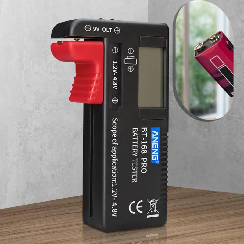 Digital Battery Voltage & Current Tester – AA AAA 9V