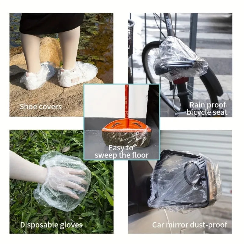 100-Pack Disposable Shower Caps – Waterproof Hair Covers