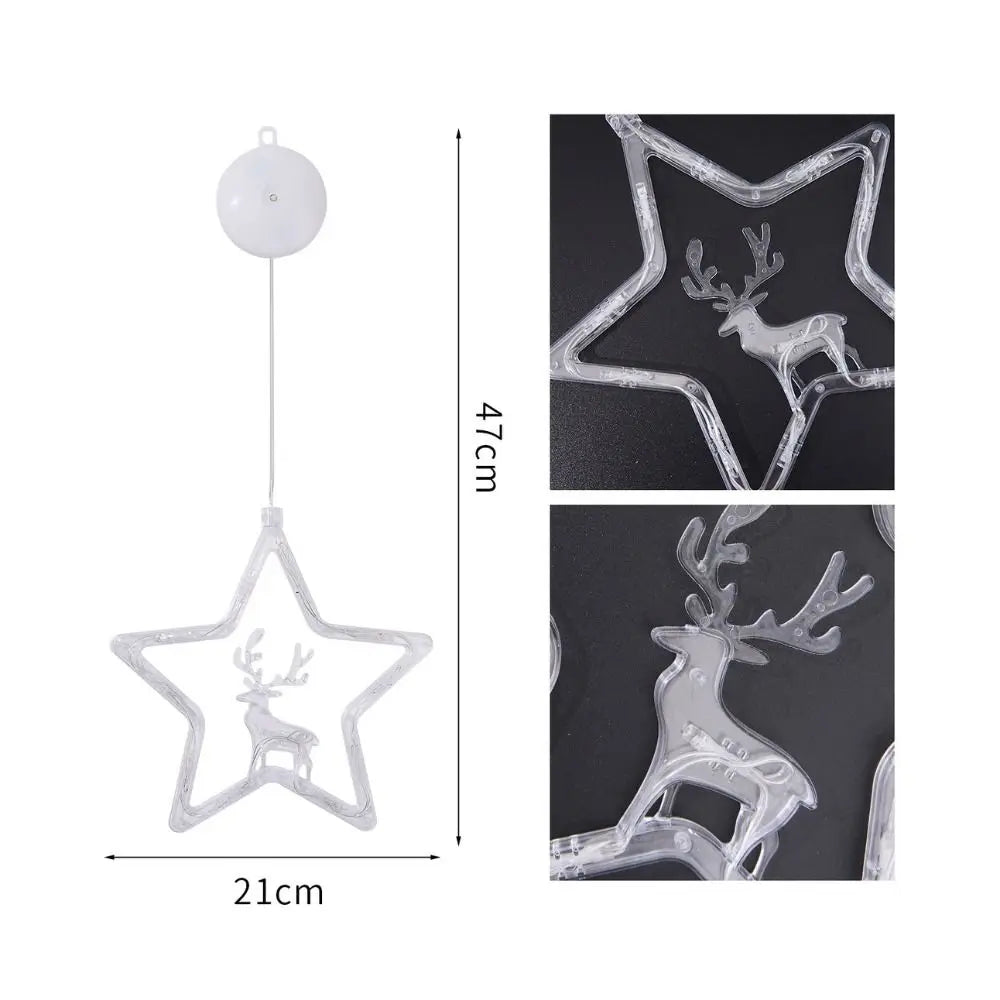 Battery-Operated Christmas LED Suction Cup Window Light