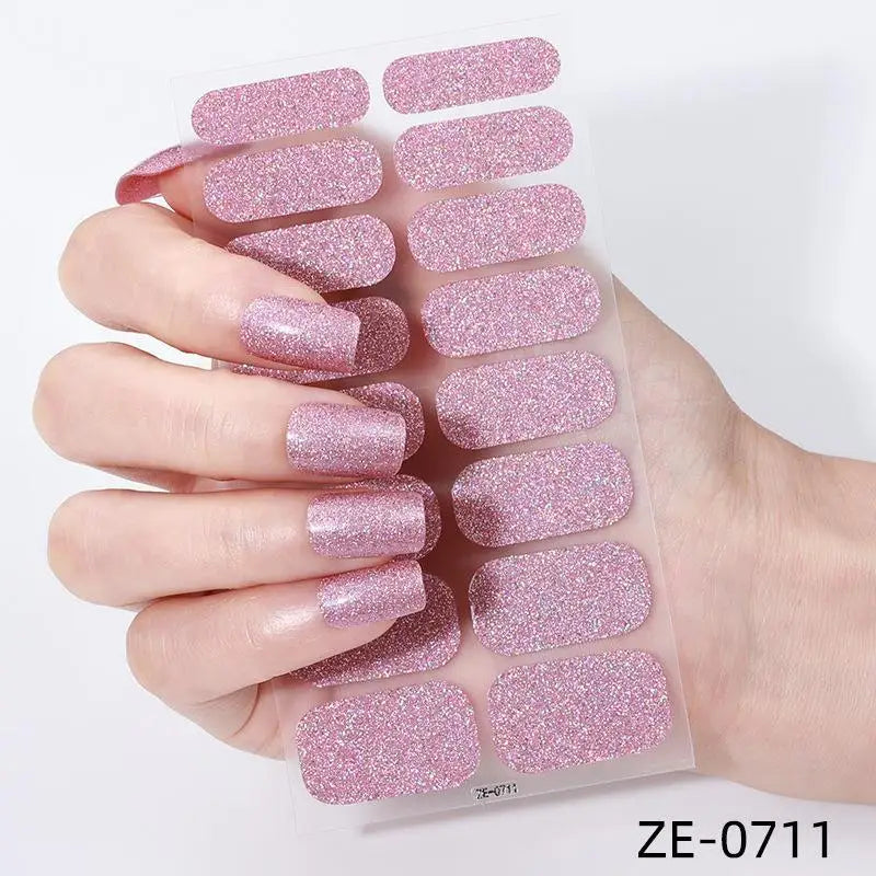 Glitter Self-Adhesive Nail Polish Strips – DIY Nail Wraps