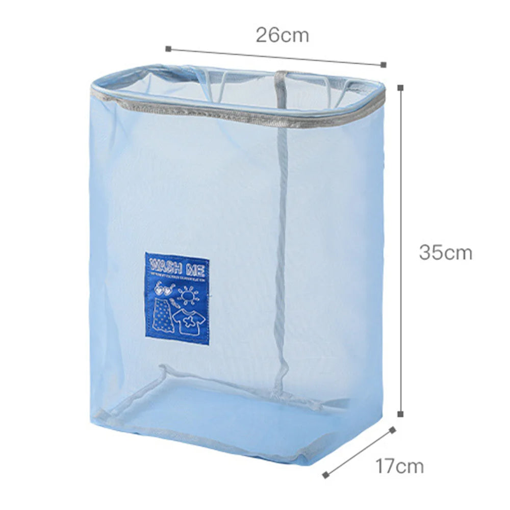 Wall Mounted Laundry Basket – Breathable Mesh Hamper Bag