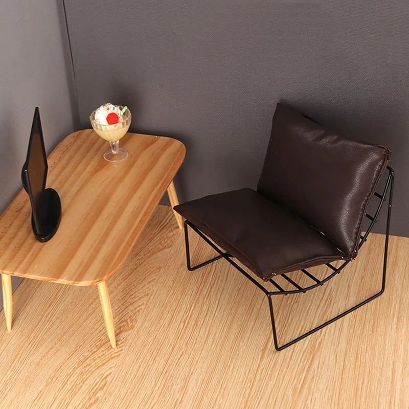 1:6 & 1:12 Dollhouse Miniature Sofa Chair – Living Room Decor