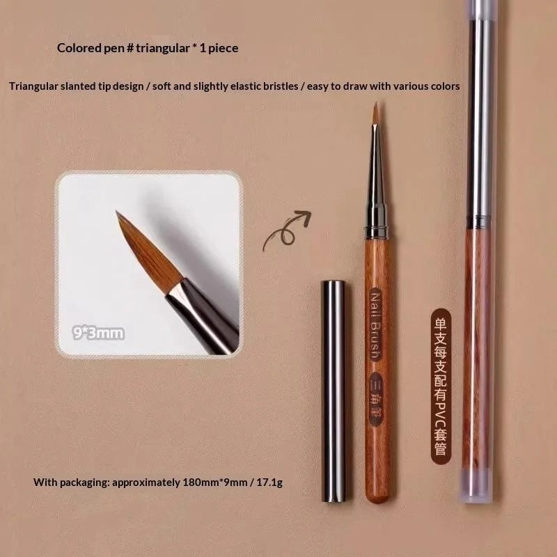5Pcs Dual-Ended Nail Art Dotting Pen & Liner Brush Set
