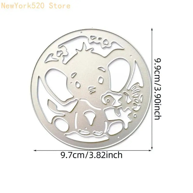 Elephant Round Embossing Cutting Die – Cards & Scrapbooking