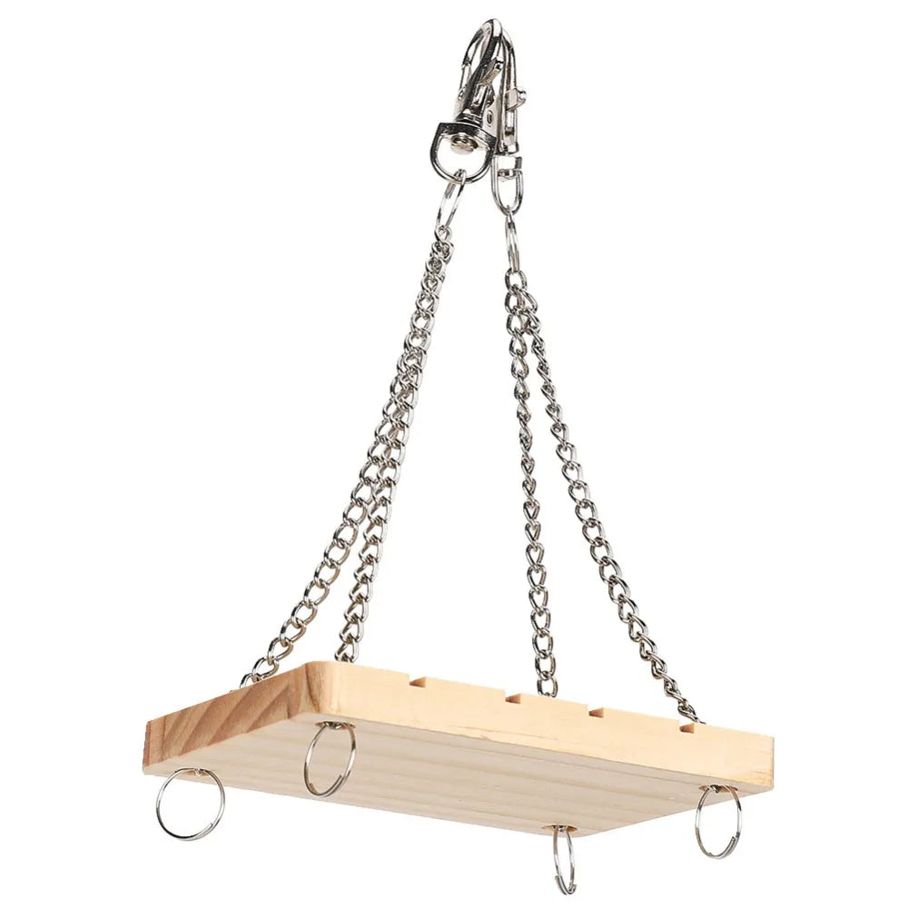 Wooden Hamster Swing Hanging Bed – Small Pet Cage Toy