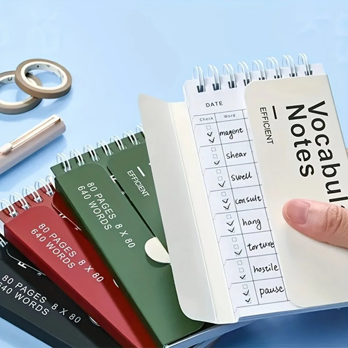 Portable Vocabulary Memorization Notebook – College Ruled
