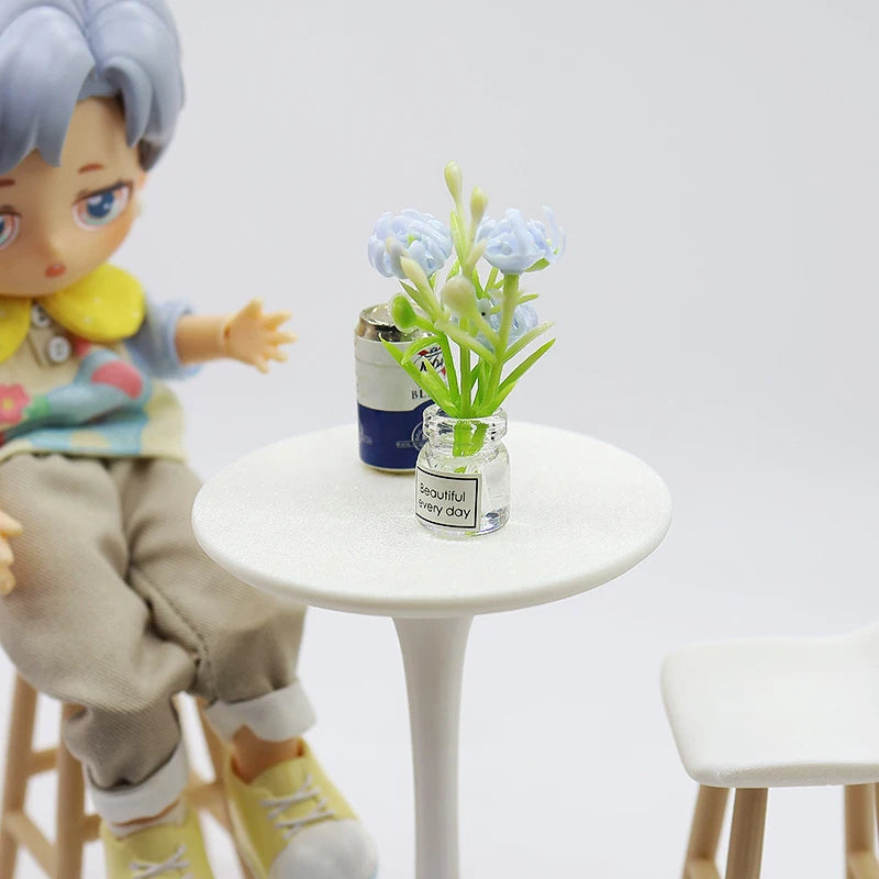 Dollhouse Mini Bar Table & Chair Set – 1/12 Scale Furniture