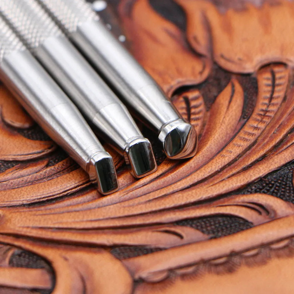 Stainless Steel Narrow Edge Beating Tools – Leather Engraving Set