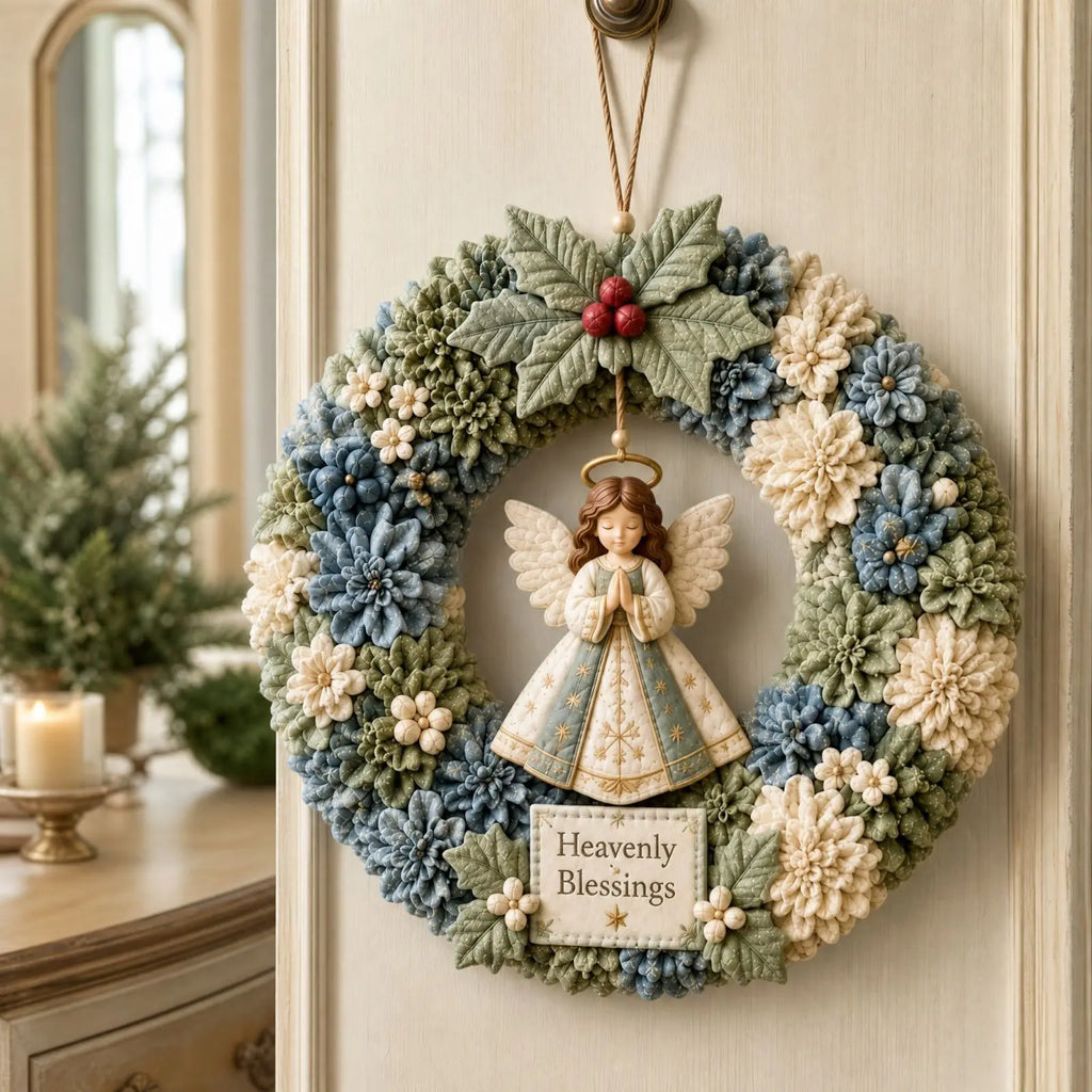 DIY Patchwork Wreath Kit – Christmas Holiday Craft Set
