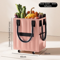 Foldable Reusable Shopping Bag on Wheels – Waterproof, Large