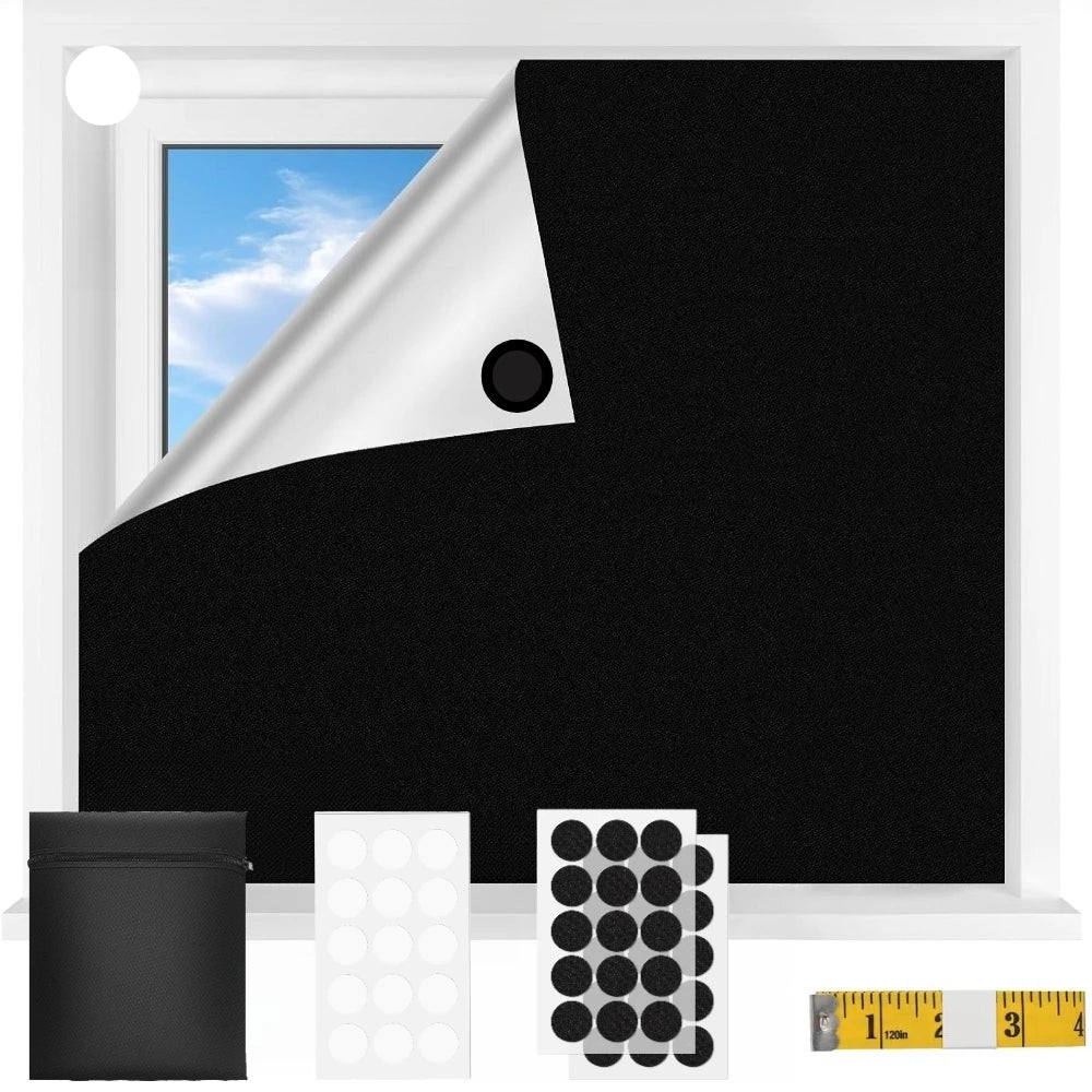 Stick-On Blackout Blinds No-Drill Portable Window Shade 1–4M
