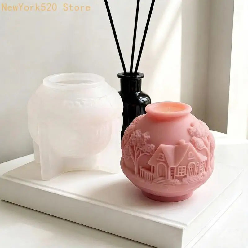 Silicone Tree Cabin Mold – Handmade Soap & DIY Crafts