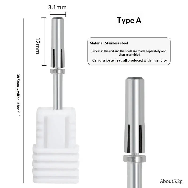 Stainless Steel Mandrel Bit for Nail Sanding Bands | 1 Pc