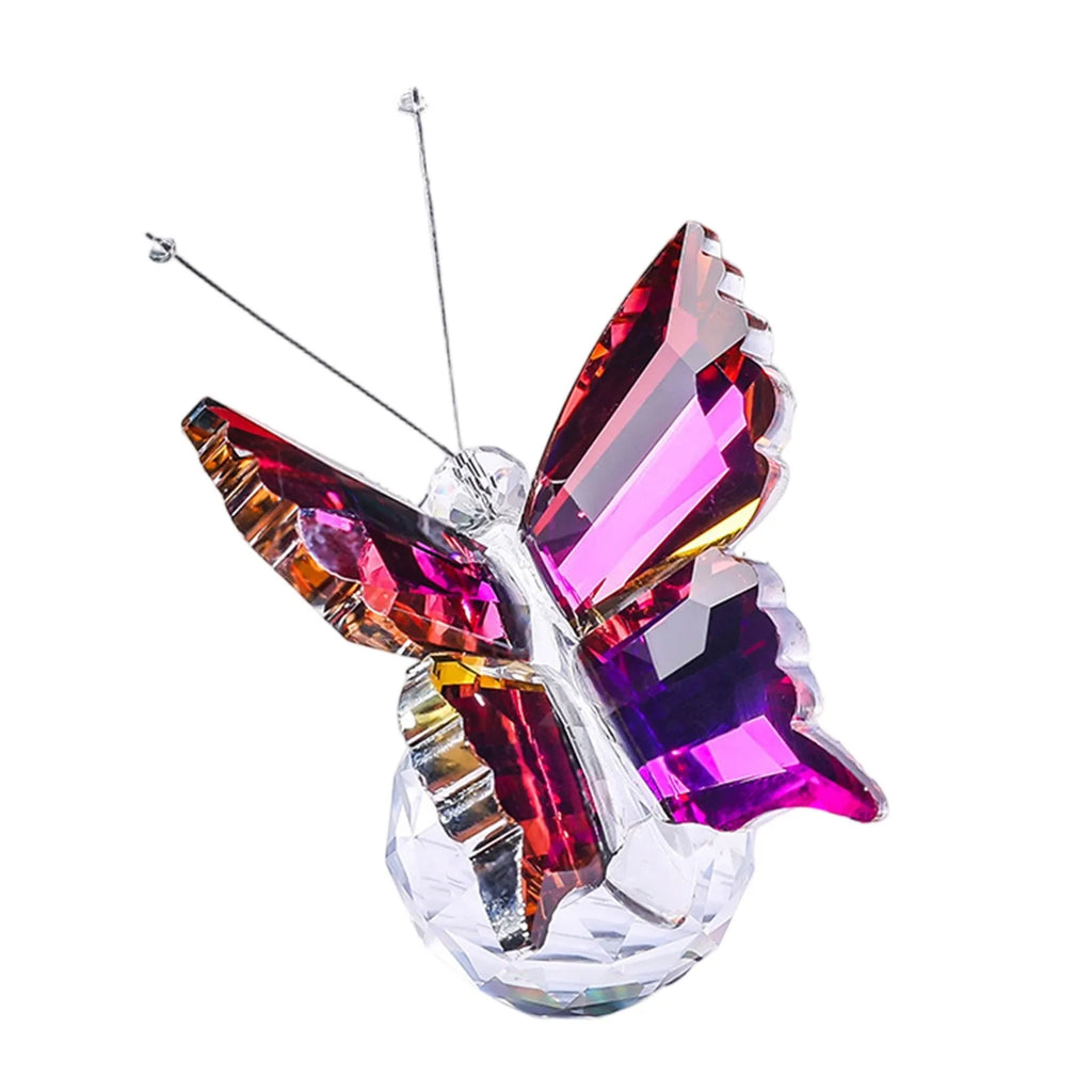 Crystal 3D Butterfly Ornament with Ball Base | Home Décor Gift
