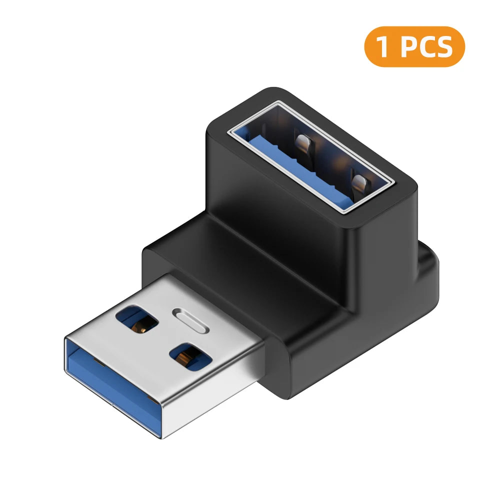 USB-A Female to Male Adapter 90°/180° Angled 10Gbps Converter