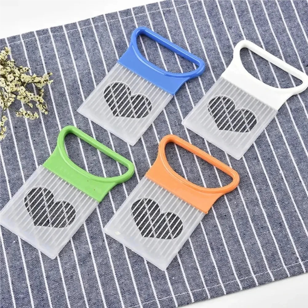 Stainless Steel Onion Slicer Holder & Vegetable Cutting Fork