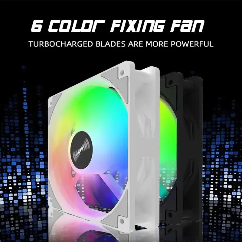 120mm RGB PC Case Fan 12V Mirror Light Effect | 7-Blade