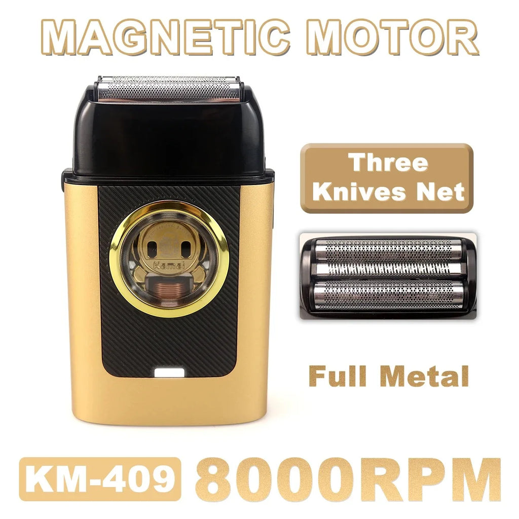 Kemei KM-T409 Electric Foil Shaver 8000RPM Triple Blade Men's Razor