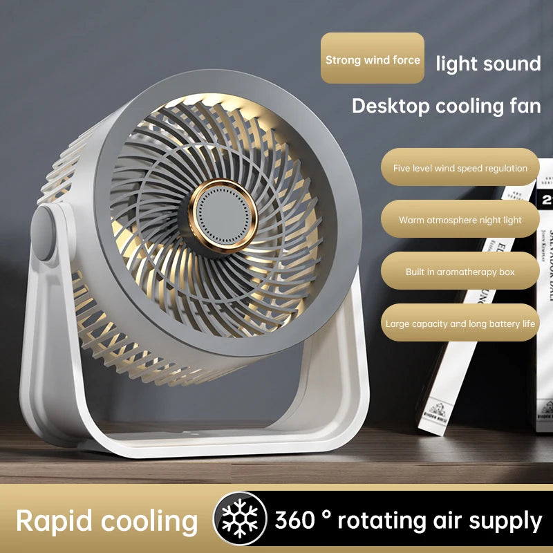 VIBE USB Rechargeable Portable Fan – Desk, Wall & Camping