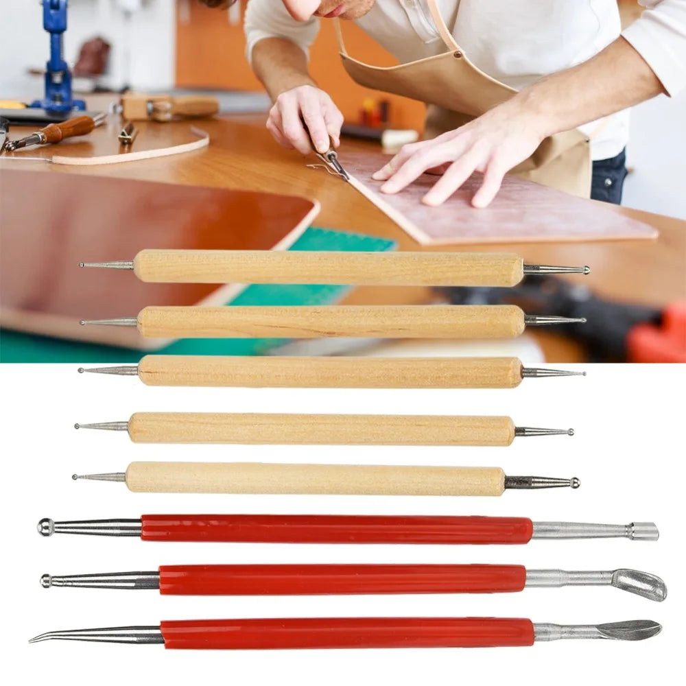 8-Piece Leather Carving Tool Set – Stylus Pens & Spoons