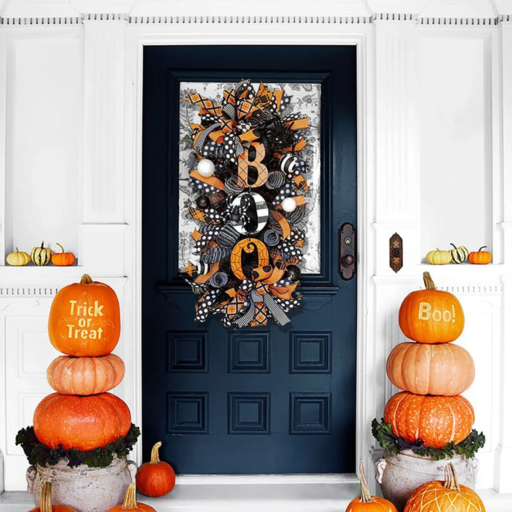 3D Halloween Swag Wreath – Fall Front Door & Wall Decor