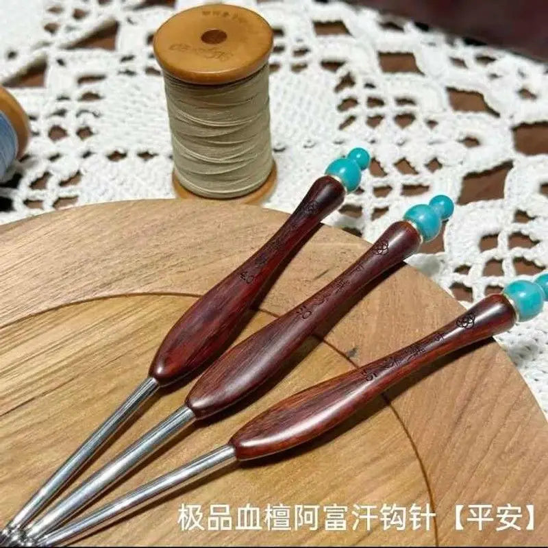 Wooden Afghan Crochet Long Needle – Ebony & Sandalwood