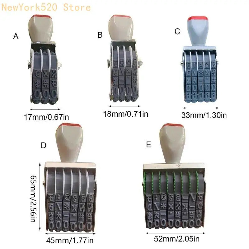 Adjustable 0-9 Rotating Number Stamp for Office & Business