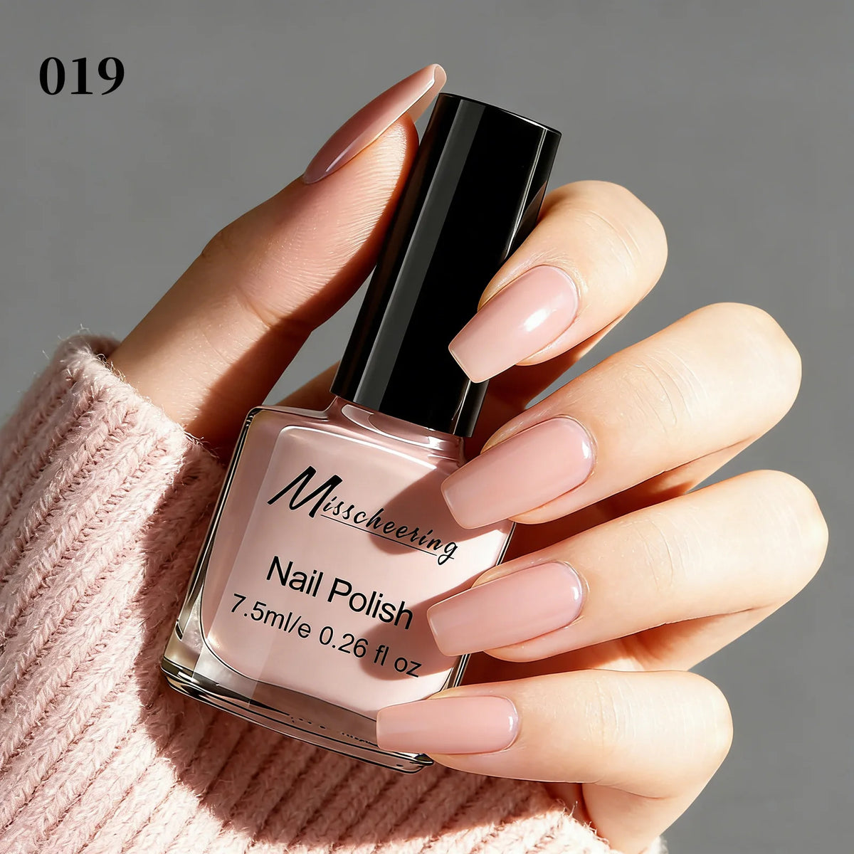 Misscheering 20 Colors Peel-Off Nail Polish – Glitter & Nude