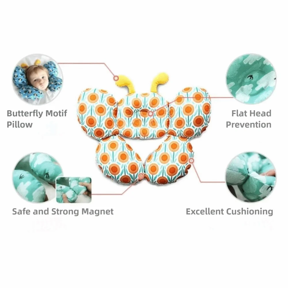 Soft Baby Neck Pillow – Memory Foam Infant Car Seat Headrest
