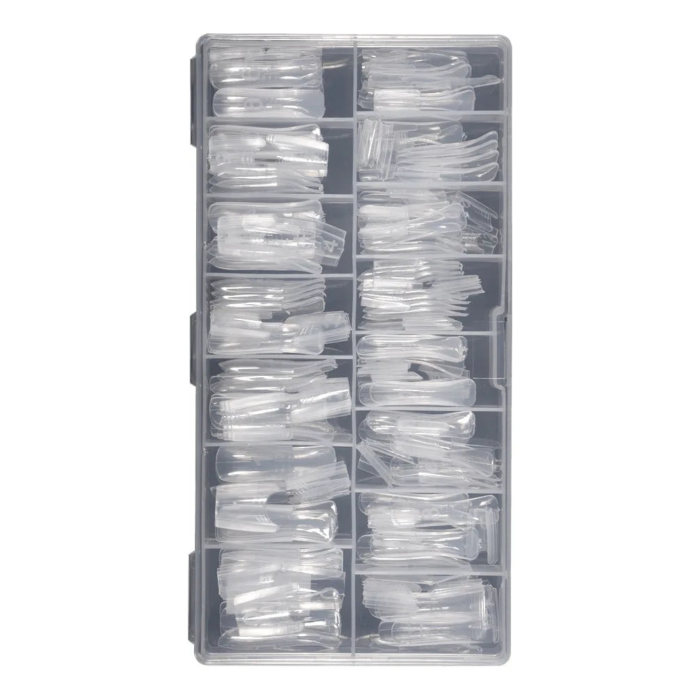 240Pcs Dual Form Nail Extension Molds – Clear UV Gel Tips