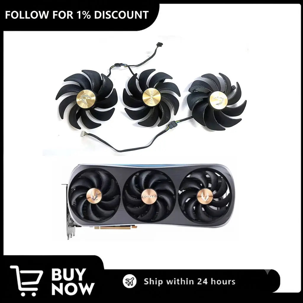Zotac RTX 4090 AMP Extreme AIRO GPU Fan 105MM 4PIN GAH3B2H
