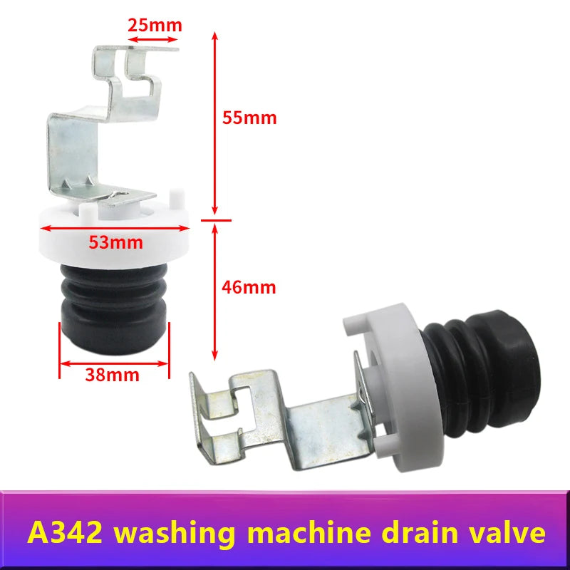 Washing Machine Drain Valve Plug Spool Spring Fitting