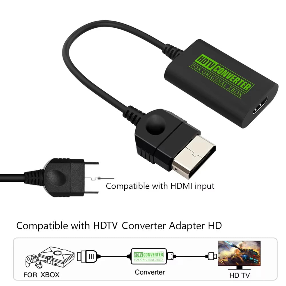 Xbox to HDMI-Compatible HD Converter Adapter 480P–1080P