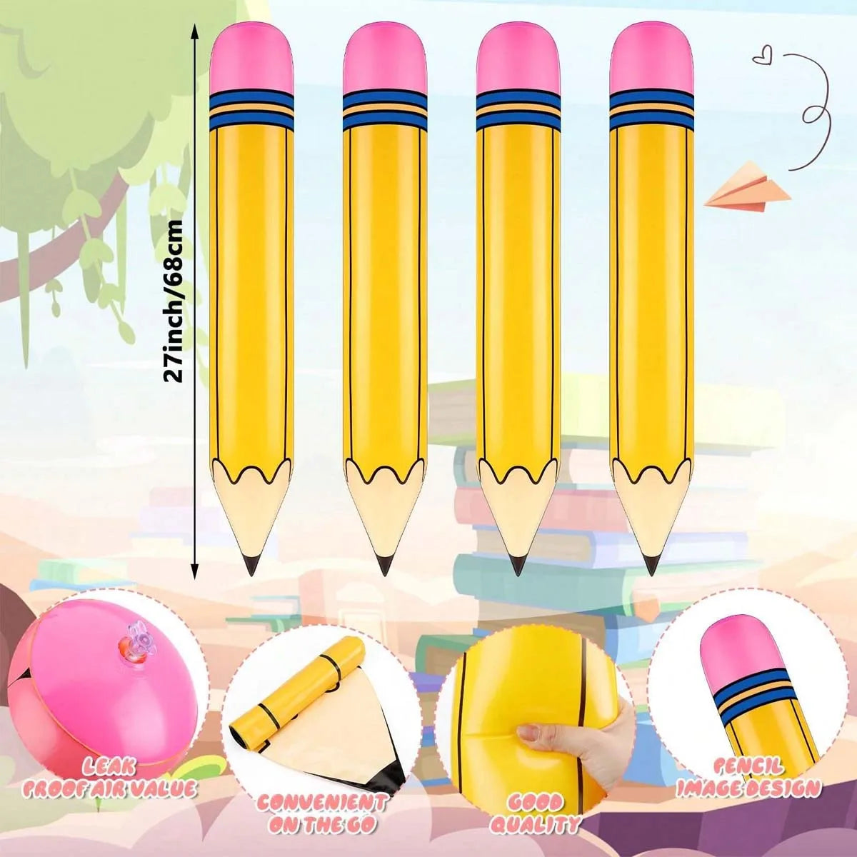 Giant Inflatable Pencil Toy – Kids Party Prop & Decoration