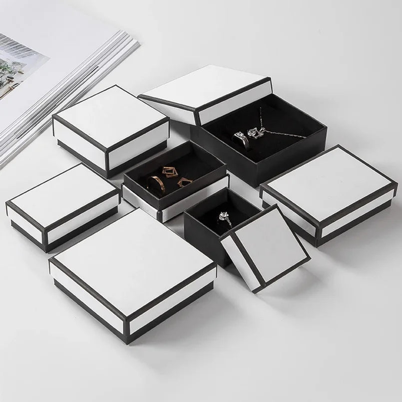 12-Pack Cardboard Jewelry Gift Boxes for Rings, Earrings & Necklaces