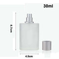 Frosted Square Glass Perfume Atomizer Refillable Spray Bottle 30/50ml