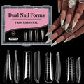 96Pcs Stiletto & Coffin Clear Dual Nail Extension Forms