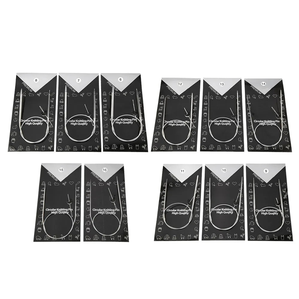 11-Pc Circular Knitting Needles Set Stainless Steel 1.5–5mm