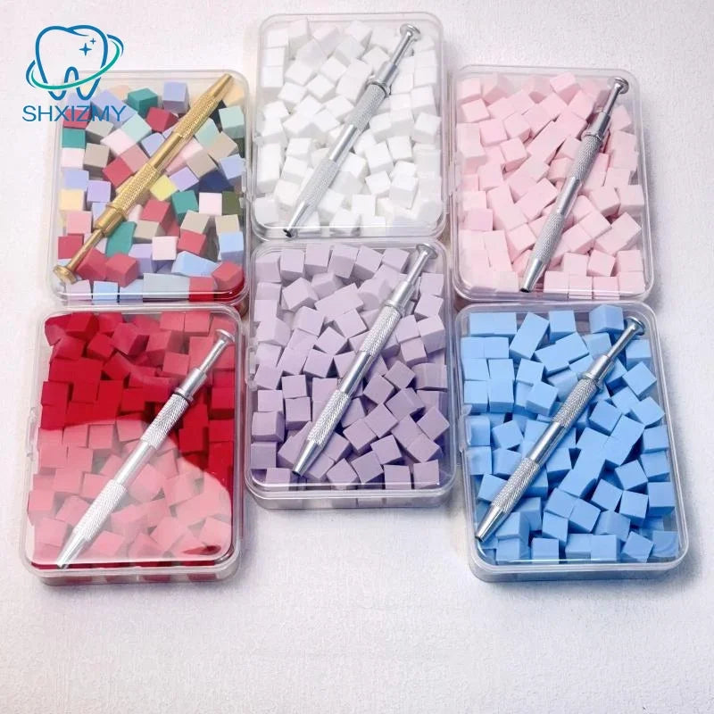 100Pcs Gradient Nail Sponge Brushes for Gel Polish & Glitter Art
