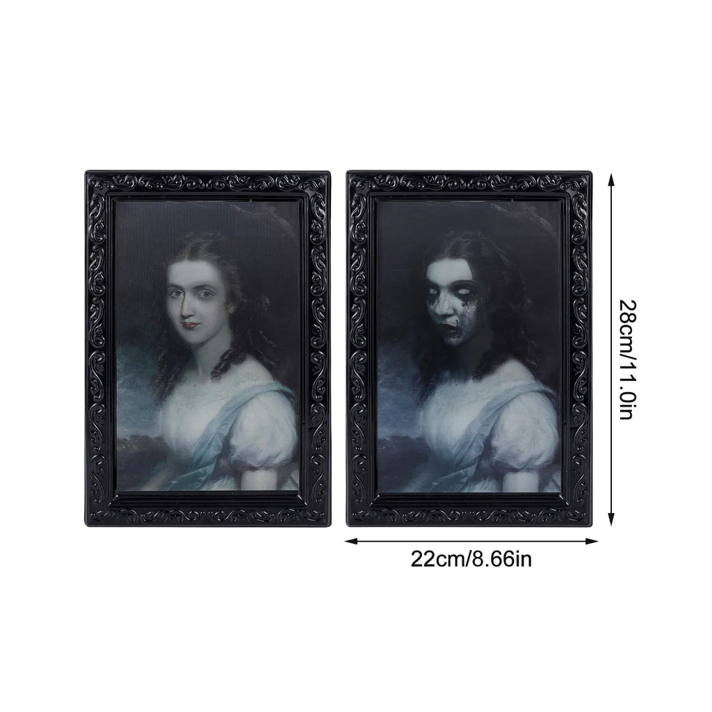 3D Face Changing Horror Portrait Frame | Halloween Decor