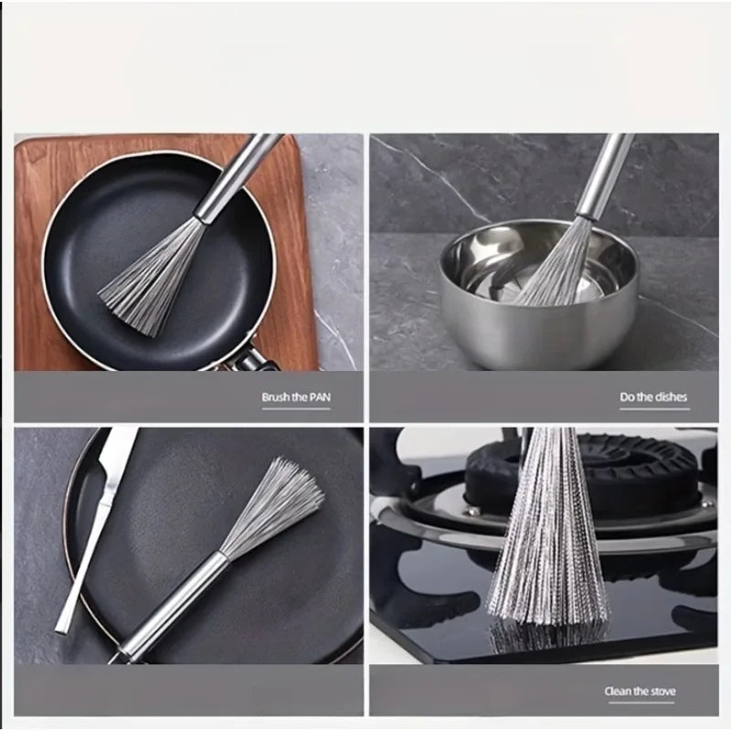 Long Handle Stainless Steel Multi-Function Cleaning Brush
