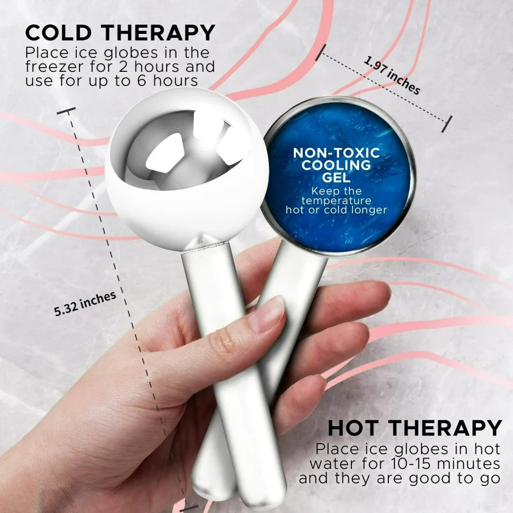 VIBE Cryo Ice Globe Face Massager – Steel Cooling Roller