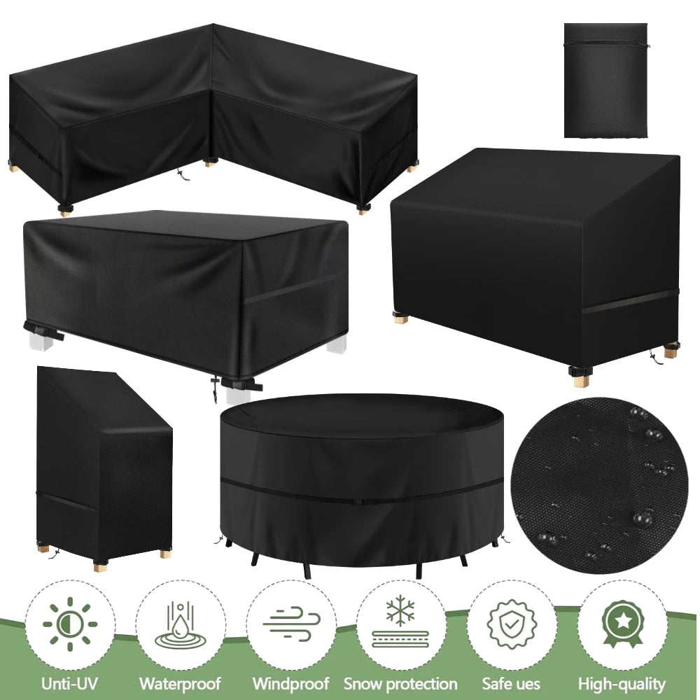 210D Oxford Waterproof Outdoor Patio Furniture Cover | UV Guard