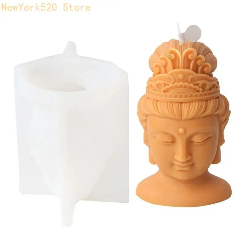 Silicone Buddha Head Mold – Resin & Gypsum DIY Casting