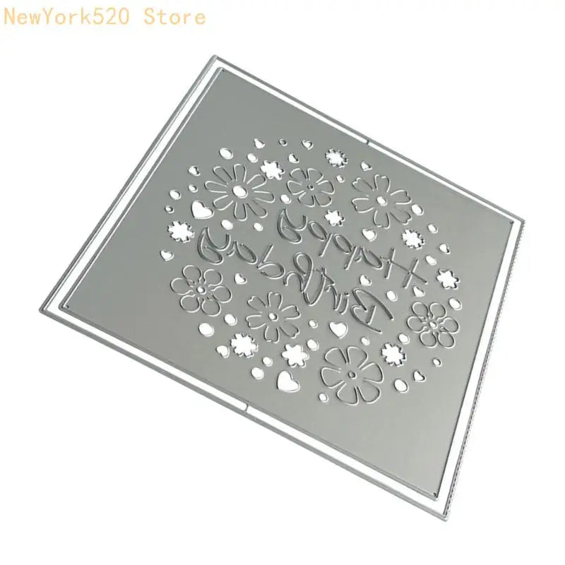 Birthday Flower Cutting Dies – Carbon Steel Embossing Stencils