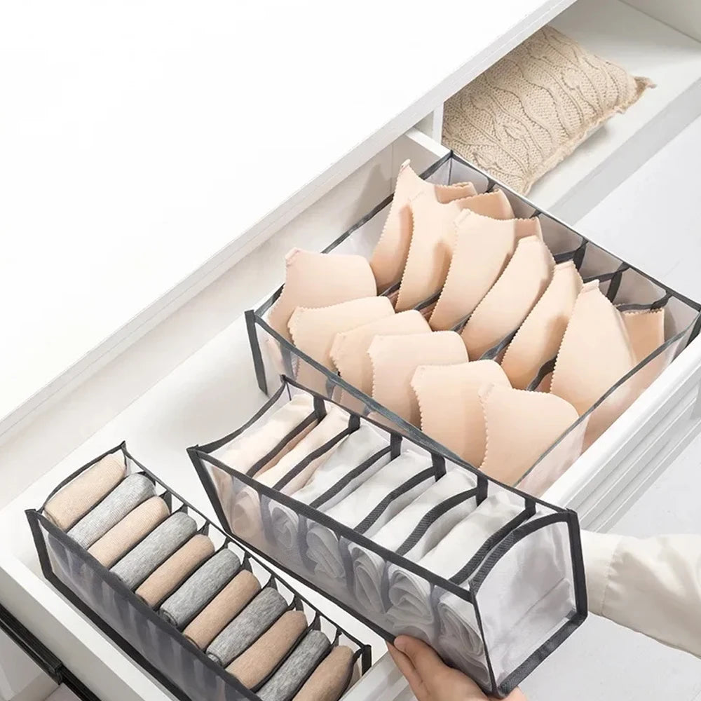 Foldable Mesh Drawer Organizer for Underwear Socks & Bras